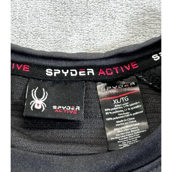Spyder Shirt men's XL black active long sleeve shirt - Picture 3 of 10